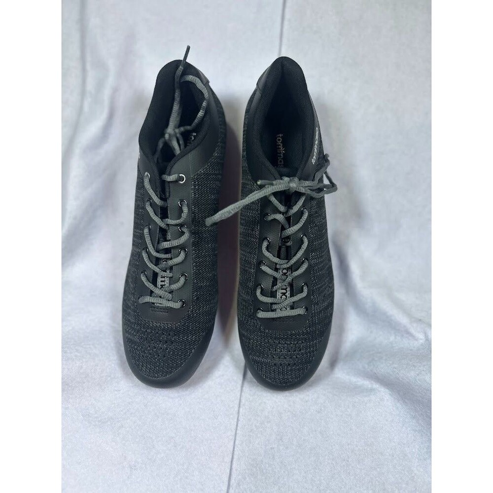 Tommaso Strada Aria Black Knit Indoor Cycling Shoes Men's Size US 11 EU 45 Cleat - Picture 2 of 5